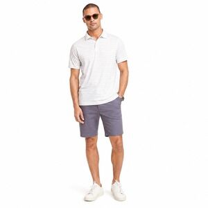 Men's Polo Shirt by Goodfellow & Co Striped White Size L New With Tags